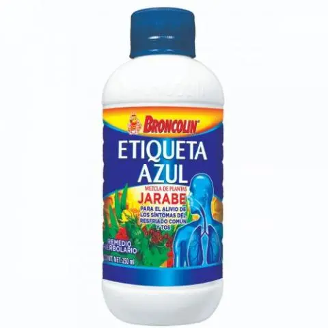 "BV" JAR BRONCOLIN AZUL 250ML