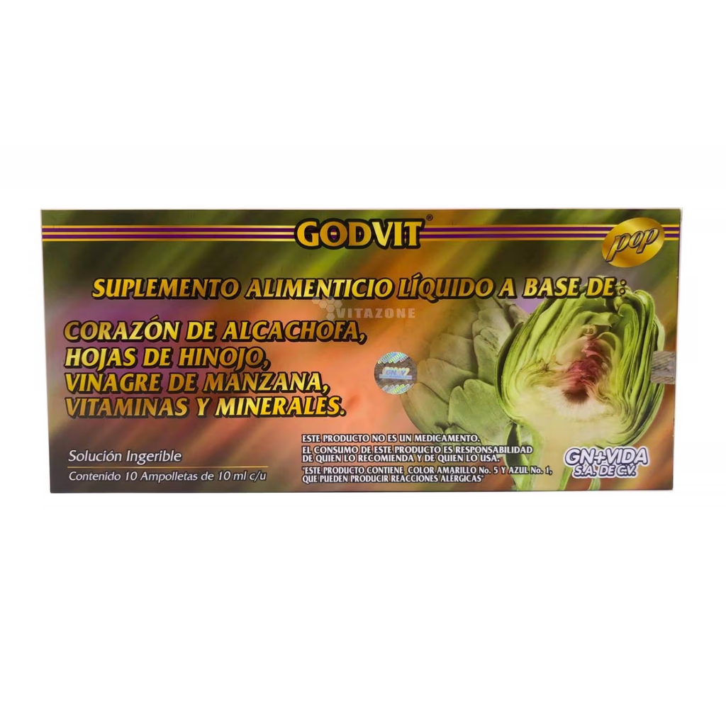 AMP ALCACHOFA HINOJO VINAGRE 10PZA GODVIT GN+VIDA