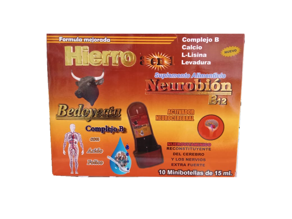 AMP 3EN1 HIERRO NEUROBION BEDOYECTA 10PZA PHARMA