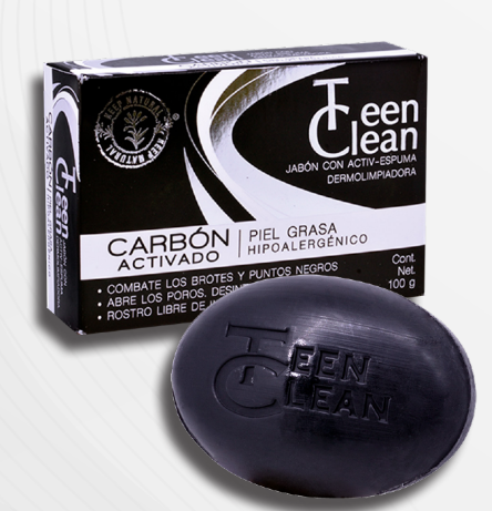 JAB CARBON ACTIVADO 100GR TEEN CLEAN