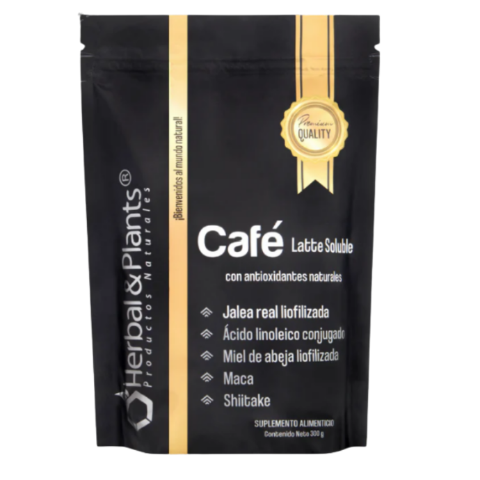CAFÉ LATE SOLUBLE ZIPPER 300GR HERBAL & PLANTS