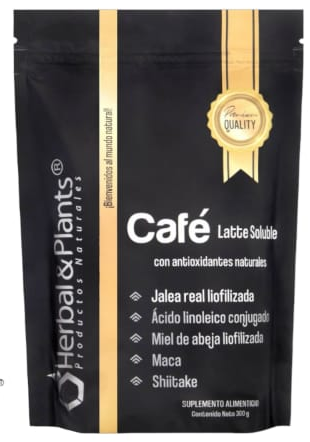 CAFÉ LATE SOLUBLE ZIPPER 300GR HERBAL & PLANTS