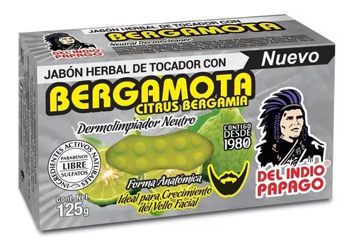 JAB BERGAMOTA 125GR INDIO PAPAGO