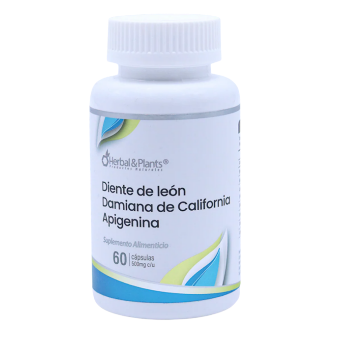 DIENTE LEÓN DAMIANA CALIFORNA APIGENINA 60CAP HERBAL & PLANTS