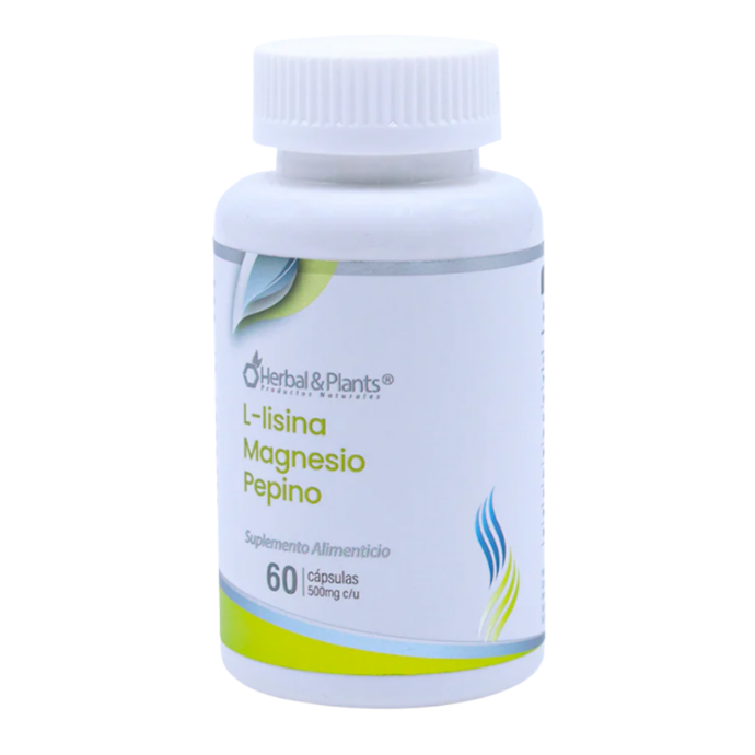L-LISINA MAGNESIO PEPINO 60CAP HERBAL & PLANTS