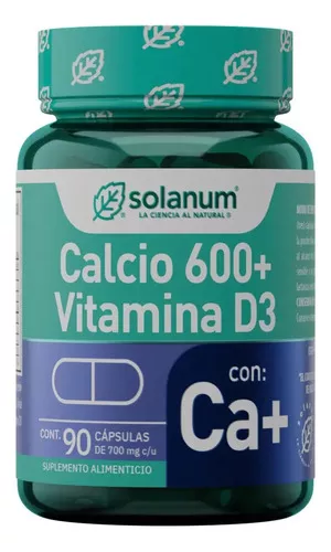 CALCIO 600+VIT D3 90CAP SOLANUM