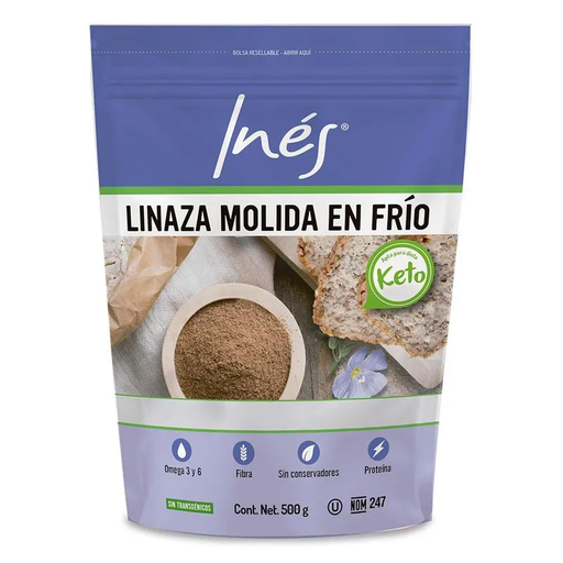 LINAZA MOLIDA EN FRIO 500G INES