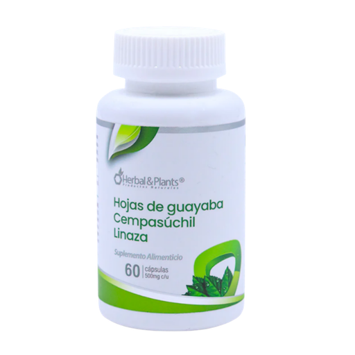 HOJAS GUAYABA CEMPASÚCHIL LINAZA 60CAP HERBAL& PLANTS
