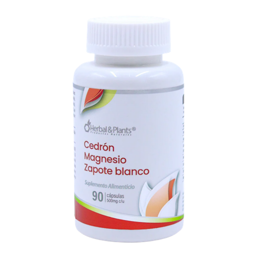 CEDRON MAGNESIO ZAPOTE BLANCO 60CAP HERBAL & PLANTS
