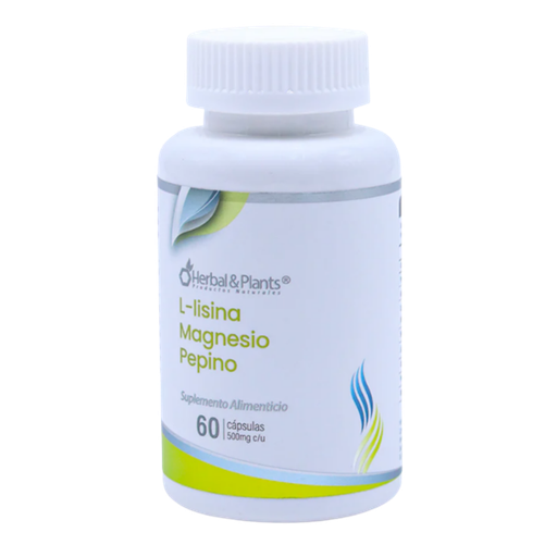 L-LISINA MAGNESIO PEPINO 60CAP HERBAL & PLANTS