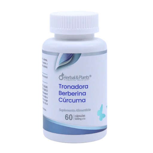 TRONADORA BERBERINA CÚRCUMA 60CAP HERBAL & PLANTS