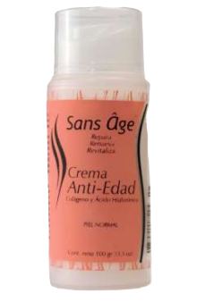 CREMA ANTI-EDAD COLÁGENO ÁCIDO HIALURÓNICO PIEL NORMAL 100GR SANS AGE