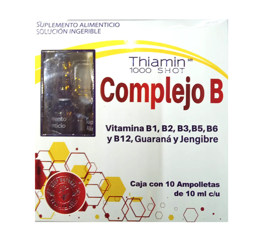 AMP THIAMIN SHOT COMPLEJO B 10AMP PURE NUTRITION