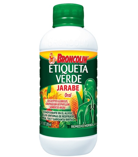 "BV" JAR BRONCOLIN VERDE 250ML